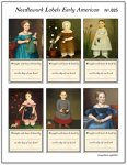 Cross Stitch Gift Tags Needlework Labels Early American No.25 (image for) Cross Stitch Gift Tags Needlework Labels Early American No.25